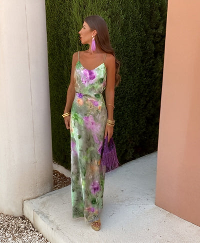 Tove™ – Farverig maxikjole med tie-dye