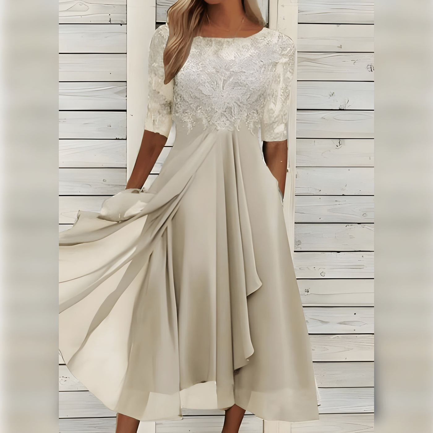 Ellinor™ | Elegant blondekjole