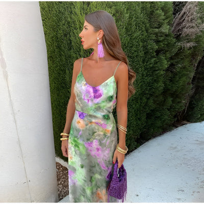 Tove™ – Farverig maxikjole med tie-dye