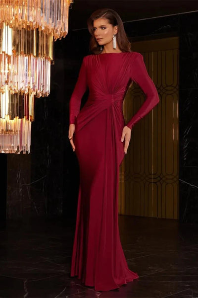 Michaela™ | Stilfuld Langærmet Maxi Kjole med Twist-front